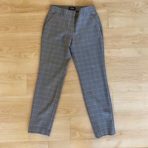 Express pants in grey and pink stripes size 4